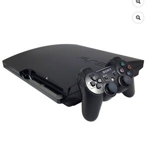 Sony Black PlayStation 3 Slim Console with Black DualShock 3 Controller